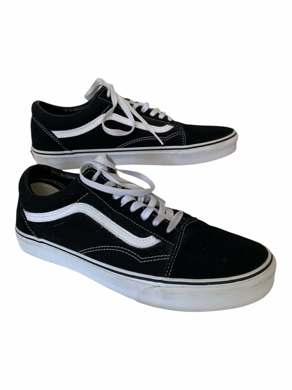 Vans Sneakers Men Size 11.5 Black White Old Skool Off the Wall Suede Canvas